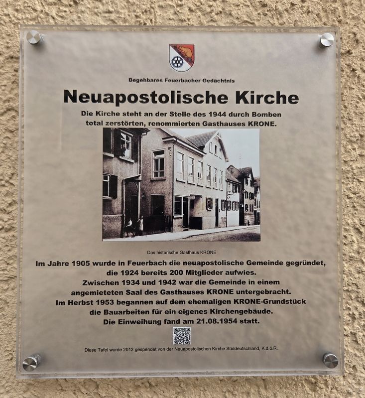 Neuapostolische Kirche / New Apostolic Church Marker. Click for full size. Neuapostolische Kirche / New Apostolic Church Marker image. Click for full size.