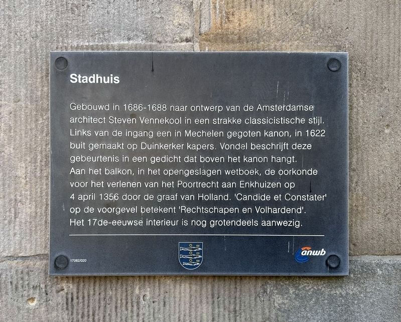 Stadhuis / Town Hall Marker. Click for full size. Stadhuis / Town Hall Marker image. Click for full size.