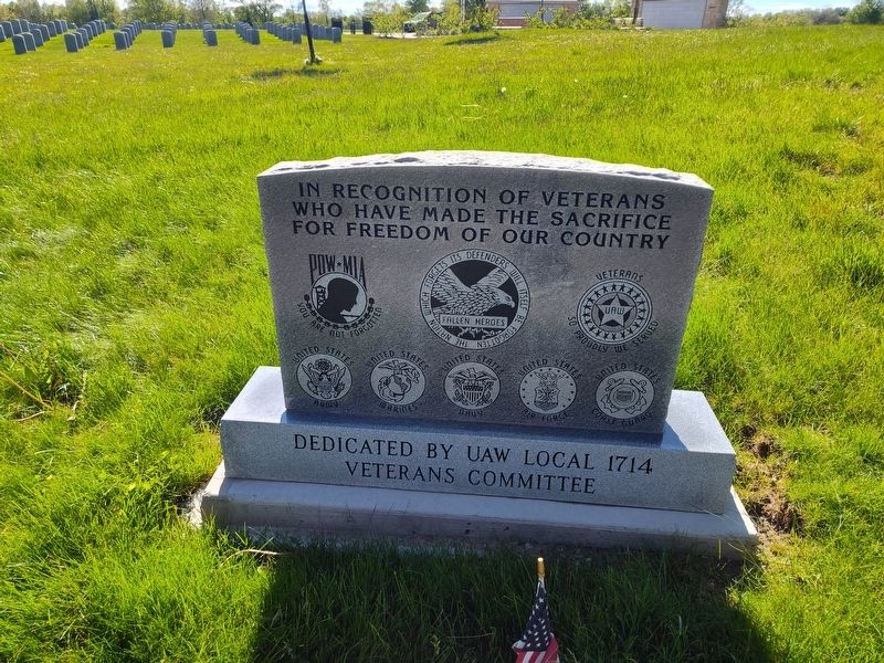Veterans Memorial Marker. Click for full size. Veterans Memorial Marker image. Click for full size.