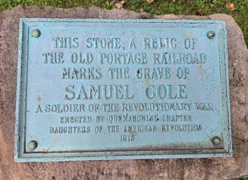 Samuel Cole Marker. Click for full size. Samuel Cole Marker image. Click for full size.