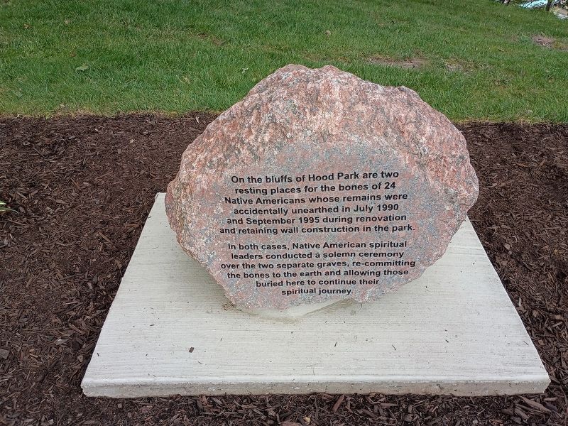 On the bluffs of Hood Park Marker. Click for full size. On the bluffs of Hood Park Marker image. Click for full size.