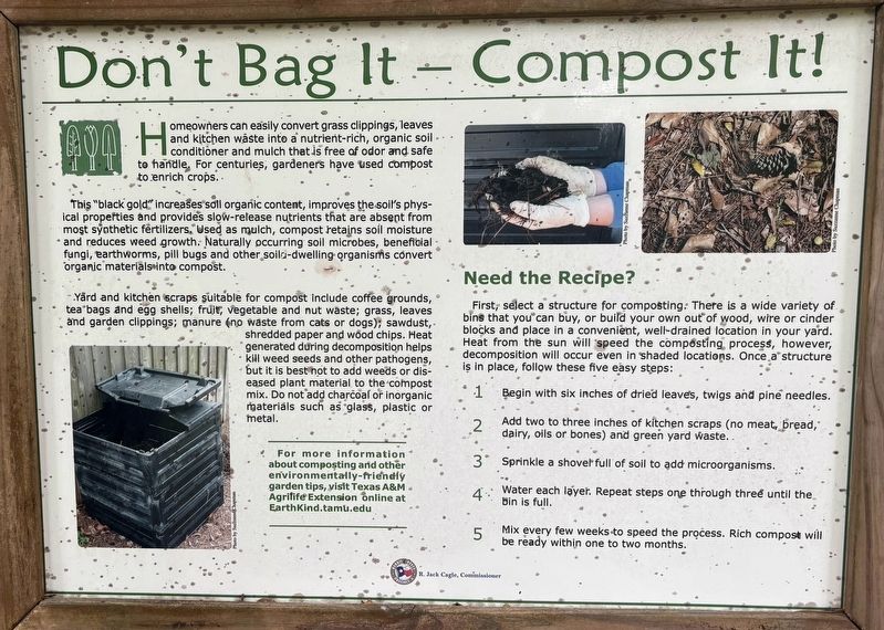 Don't Bag It Compost It! Marker. Click for full size. Don't Bag It Compost It! Marker image. Click for full size.
