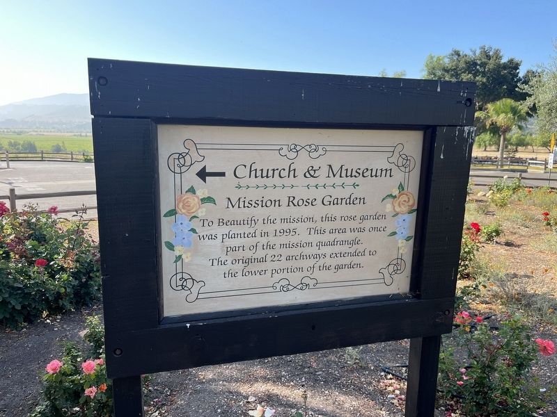 Mission Rose Garden Marker. Click for full size. Mission Rose Garden Marker image. Click for full size.