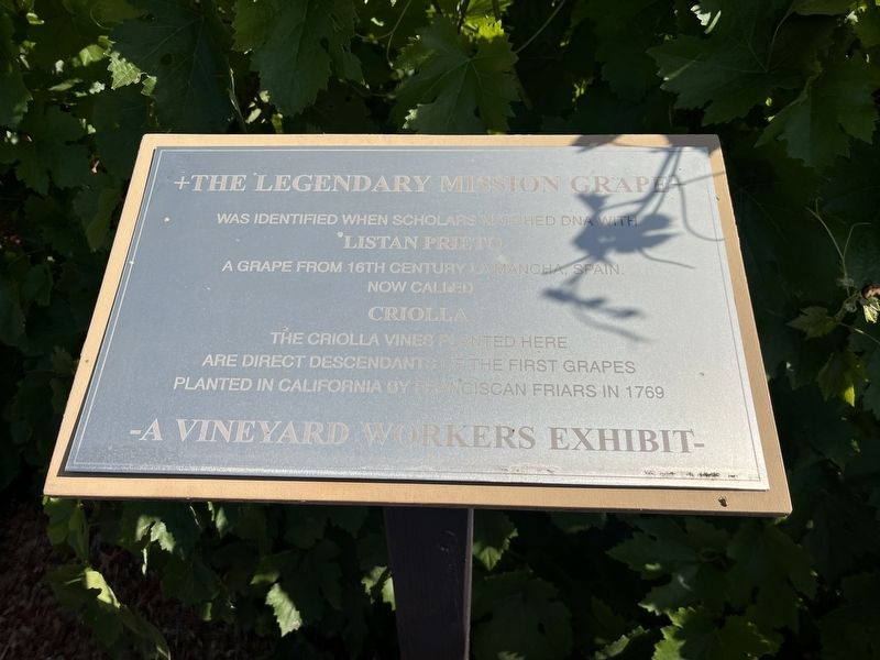 The Legendary Mission Grape Marker. Click for full size. The Legendary Mission Grape Marker image. Click for full size.