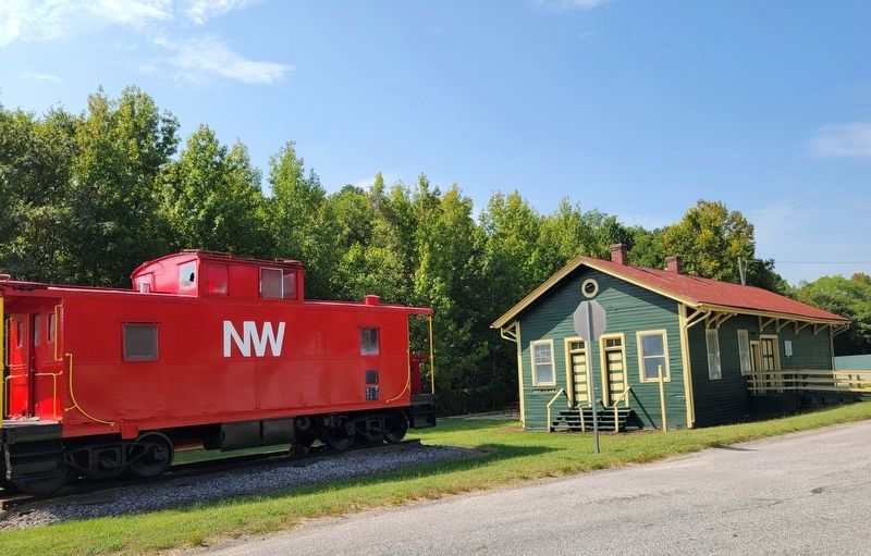 Ringgold Freight Station and train caboose. Click for full size. Ringgold Freight Station and train caboose image. Click for full size.