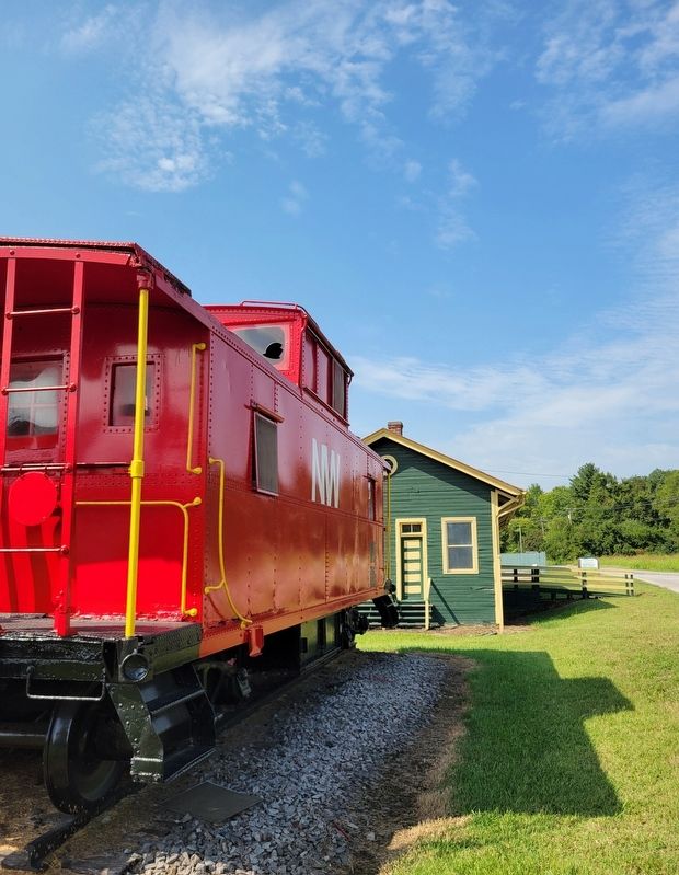 Ringgold Freight Station and train caboose. Click for full size. Ringgold Freight Station and train caboose image. Click for full size.