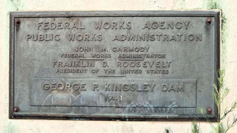 George P. Kingsley Dam Marker image. Click for full size.
