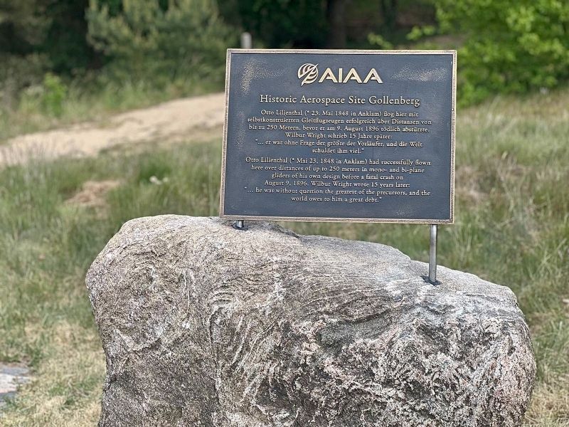 Historic Aerospace Site Gollenberg Marker. Click for full size. Historic Aerospace Site Gollenberg Marker image. Click for full size.
