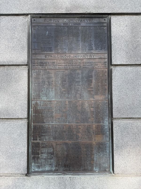 52nd & 57th Illinois Infantry Marker. Click for full size. 52nd & 57th Illinois Infantry Marker image. Click for full size.