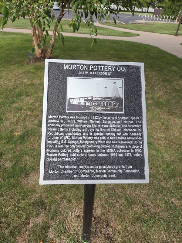 Morton Pottery Co Marker. Click for full size. Morton Pottery Co Marker image. Click for full size.