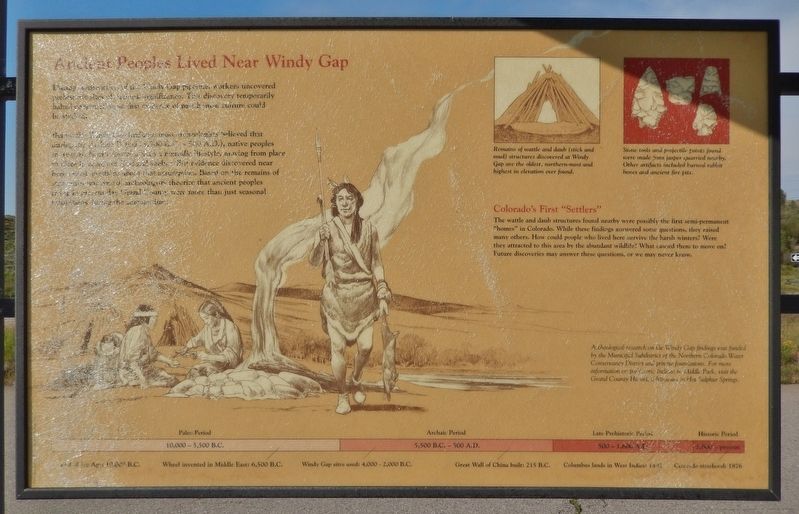 Ancient Peoples Lived Near Windy Gap Marker image. Click for full size.