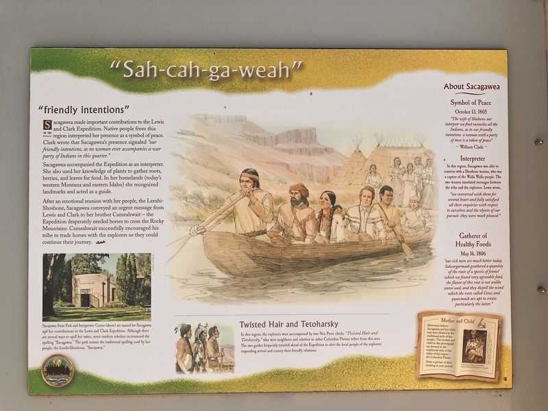 "Sah-cah-ga-weah" Marker. Click for full size. "Sah-cah-ga-weah" Marker image. Click for full size.