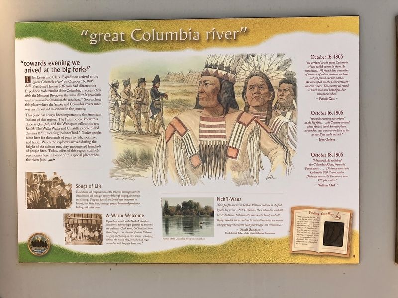 "great Columbia river" Marker. Click for full size. "great Columbia river" Marker image. Click for full size.