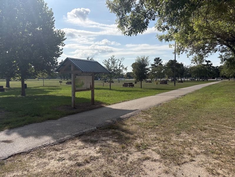 Bear Creek Pioneers Park Marker. Click for full size. Bear Creek Pioneers Park Marker image. Click for full size.