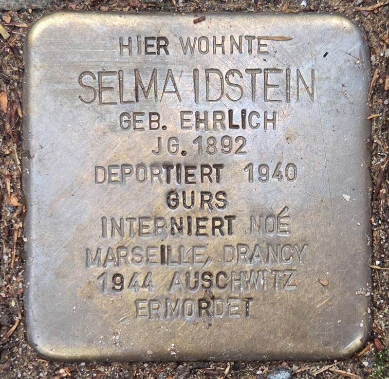 Selma Idstein Marker. Click for full size. Selma Idstein Marker image. Click for full size.