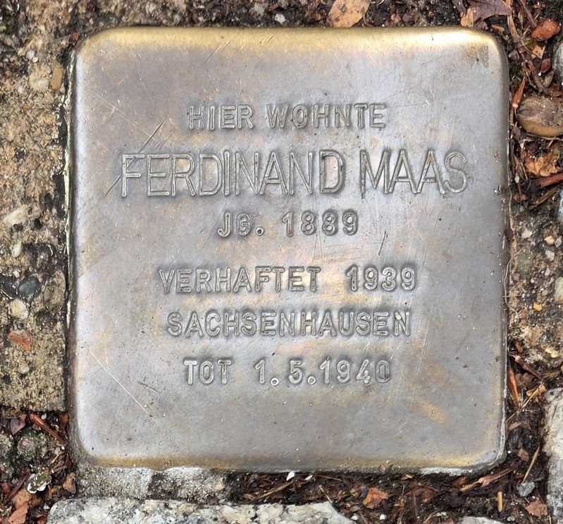 Ferdinand Maas Marker. Click for full size. Ferdinand Maas Marker image. Click for full size.