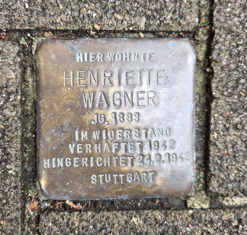 Henriette Wagner Marker. Click for full size. Henriette Wagner Marker image. Click for full size.