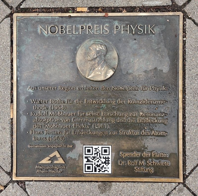 Nobelpreis Physik / Nobel Prize in Physics Marker. Click for full size. Nobelpreis Physik / Nobel Prize in Physics Marker image. Click for full size.