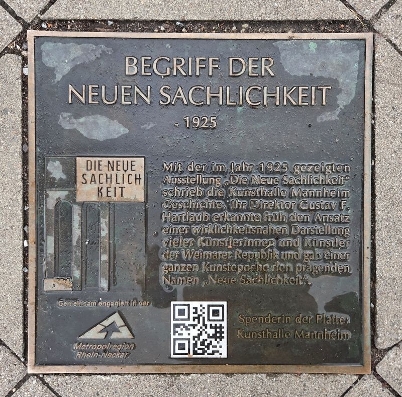 Begriff der Neuen Sachlichkeit / The Term “New Objectivity” Marker. Click for full size. Begriff der Neuen Sachlichkeit / The Term “New Objectivity” Marker image. Click for full size.