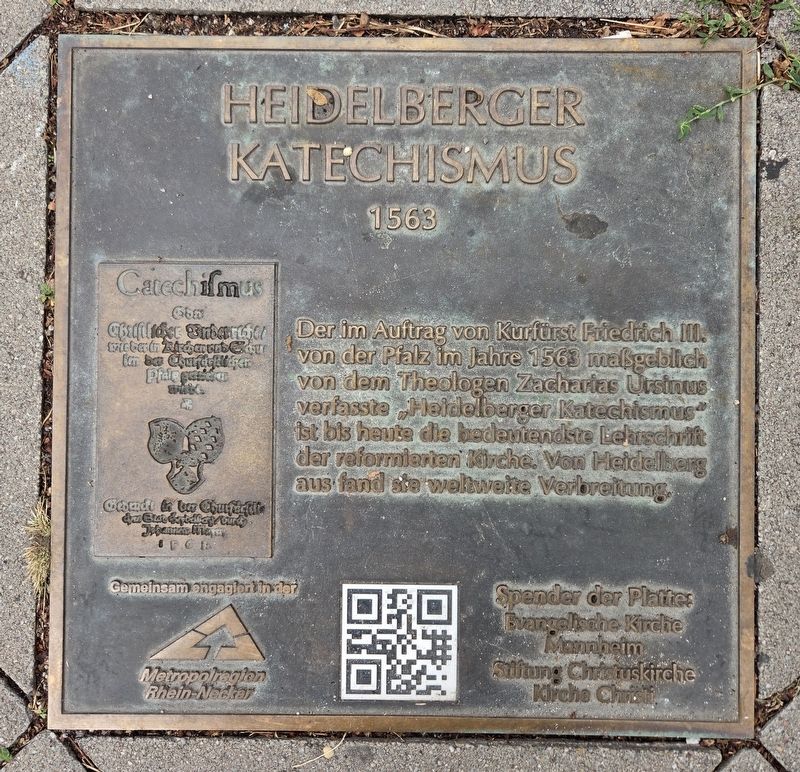 Heidelberger Katechismus / Heidelberg Catechism Marker. Click for full size. Heidelberger Katechismus / Heidelberg Catechism Marker image. Click for full size.