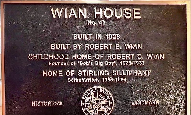Wian House Marker. Click for full size. Wian House Marker image. Click for full size.