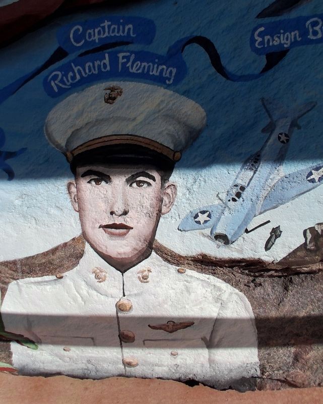 Norwood Young America Freedom Rock<br>Captain Richard Fleming image. Click for full size.