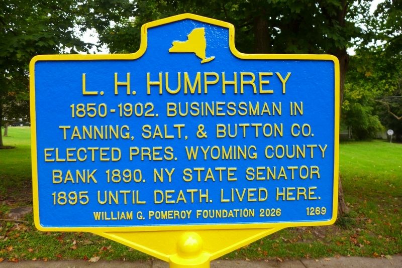 L.H. Humphrey Marker. Click for full size. L.H. Humphrey Marker image. Click for full size.