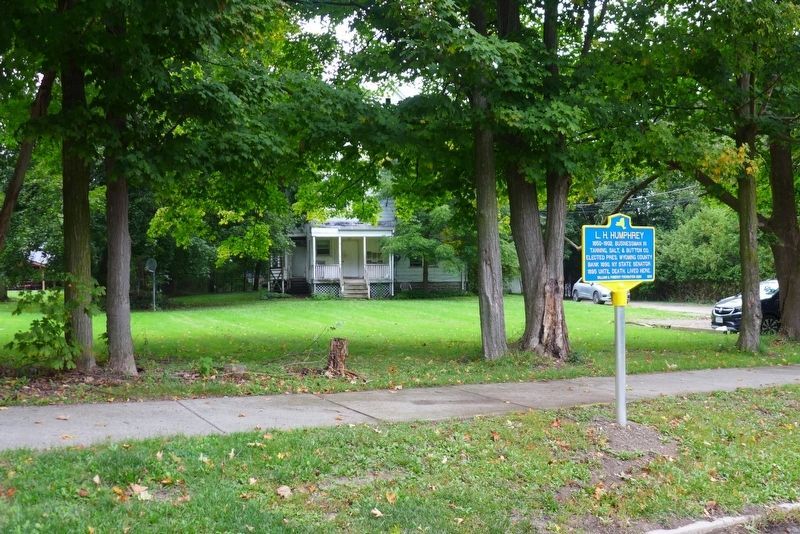 L.H. Humphrey Marker and House. Click for full size. L.H. Humphrey Marker and House image. Click for full size.