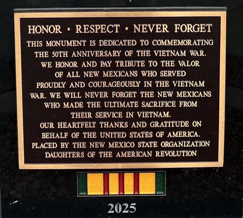 Honor-Respect-Never Forget plaque. Click for full size. Honor-Respect-Never Forget plaque image. Click for full size.