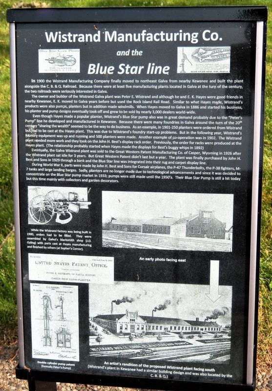 Wistrand Manufacturing Co. and the <i>Blue Star line</i> Marker. Click for full size. Wistrand Manufacturing Co. and the <i>Blue Star line</i> Marker image. Click for full size.