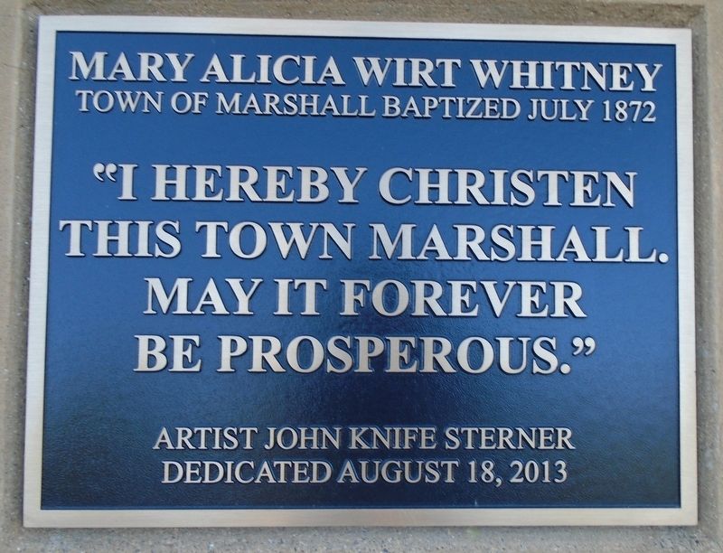 Mary Alicia Wirt Whitney Marker. Click for full size. Mary Alicia Wirt Whitney Marker image. Click for full size.