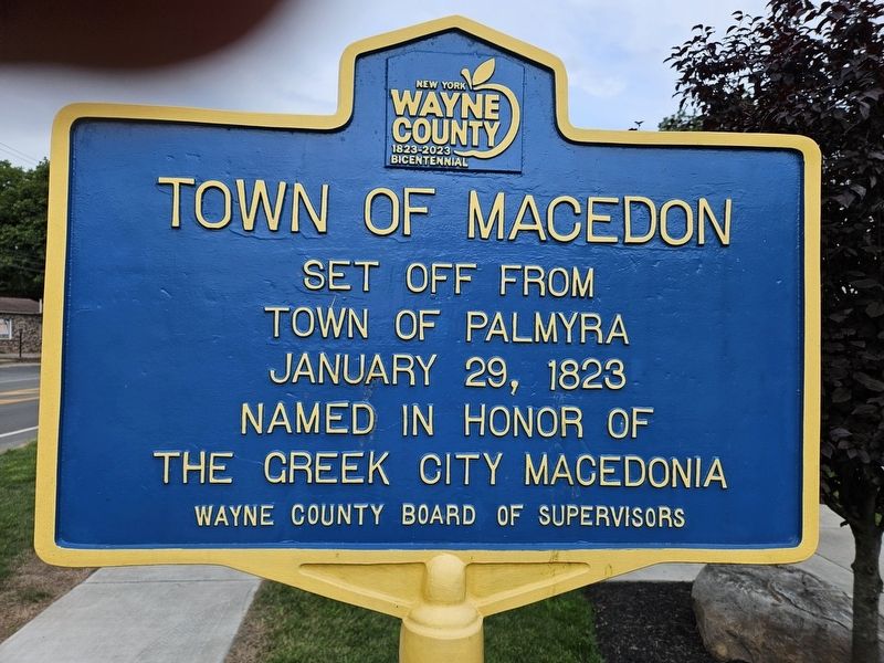 Town of Macedon Marker. Click for full size. Town of Macedon Marker image. Click for full size.
