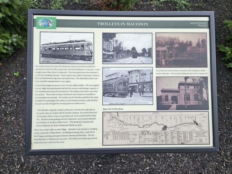 Trolleys in Macedon Marker. Click for full size. Trolleys in Macedon Marker image. Click for full size.