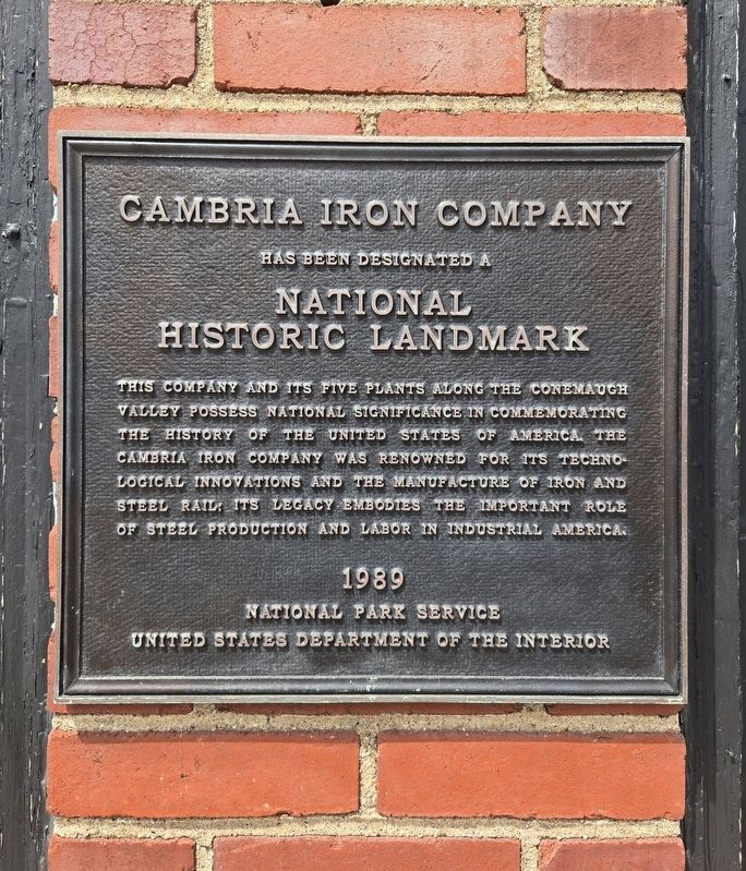Cambria Iron Company Marker image. Click for full size.