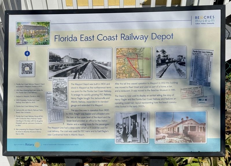 Florida East Coast Railway Depot Marker. Click for full size. Florida East Coast Railway Depot Marker image. Click for full size.
