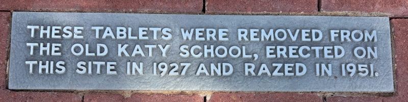 Old Katy School Marker image. Click for full size.