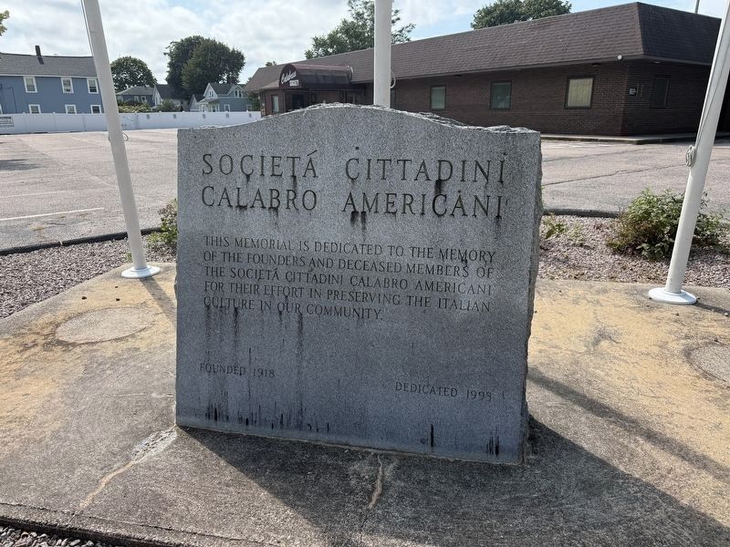 Societá Cittadini Calabro Americani Marker. Click for full size. Societá Cittadini Calabro Americani Marker image. Click for full size.
