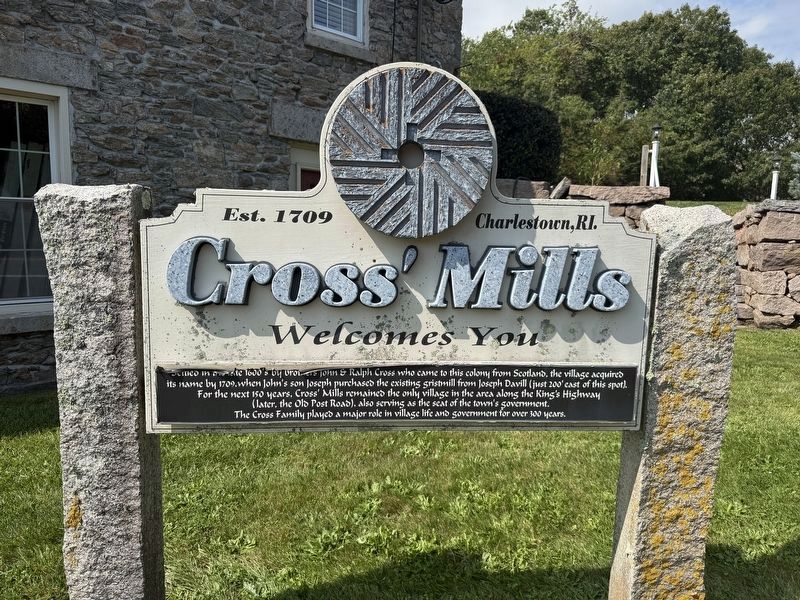 Cross' Mills Marker. Click for full size. Cross' Mills Marker image. Click for full size.