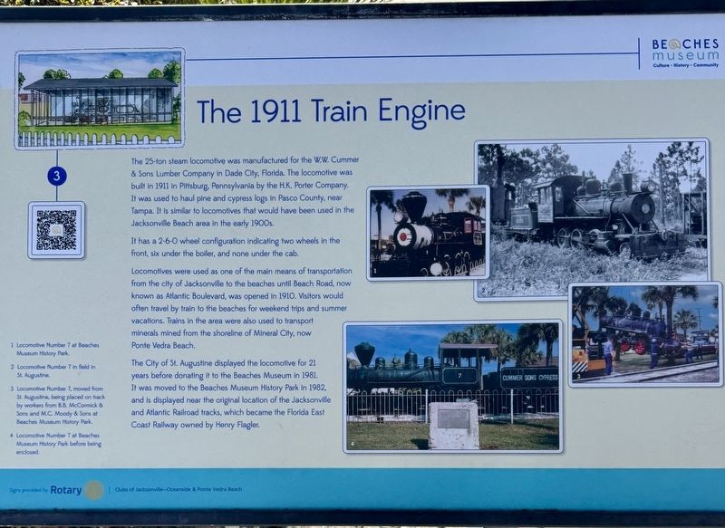 The 1911 Train Engine Marker. Click for full size. The 1911 Train Engine Marker image. Click for full size.