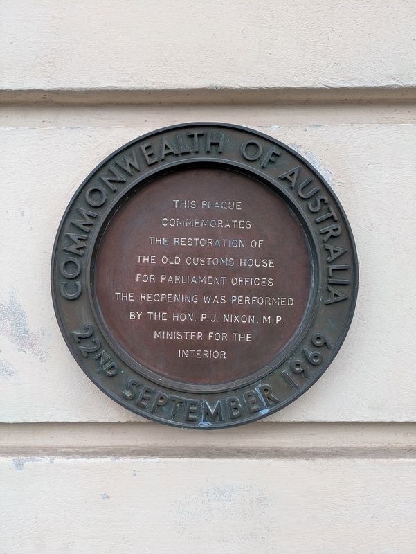 Old Customs House Restoration Marker. Click for full size. Old Customs House Restoration Marker image. Click for full size.