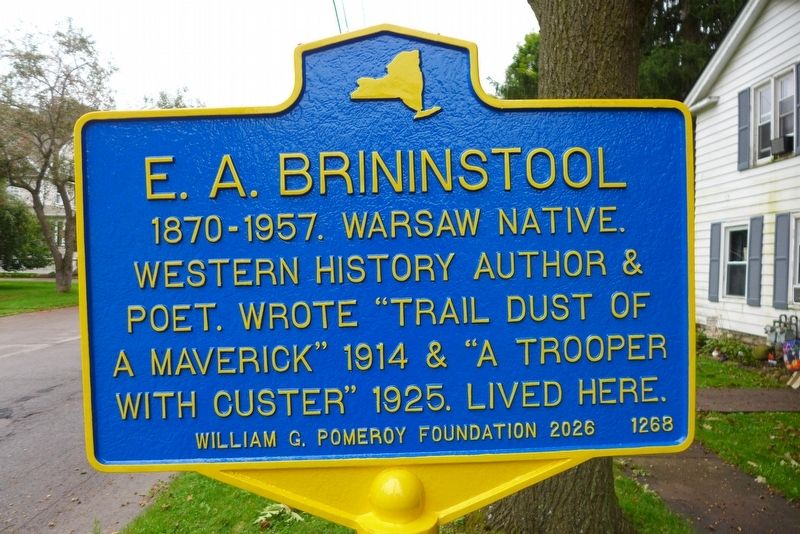 E.A. Brininstool Marker. Click for full size. E.A. Brininstool Marker image. Click for full size.