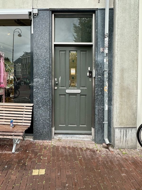 Hijman Swaap stolperstein - wide view. Click for full size. Hijman Swaap stolperstein - wide view image. Click for full size.