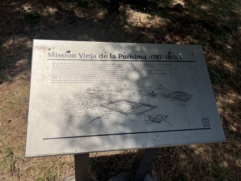 Mission Vieja de la Pirisima (1787-1812) Marker. Click for full size. Mission Vieja de la Pirisima (1787-1812) Marker image. Click for full size.