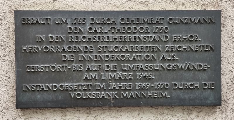 Haus des Geheimrats Cunzmann / Privy Councillor Cunzmann’s House Marker. Click for full size. Haus des Geheimrats Cunzmann / Privy Councillor Cunzmann’s House Marker image. Click for full size.