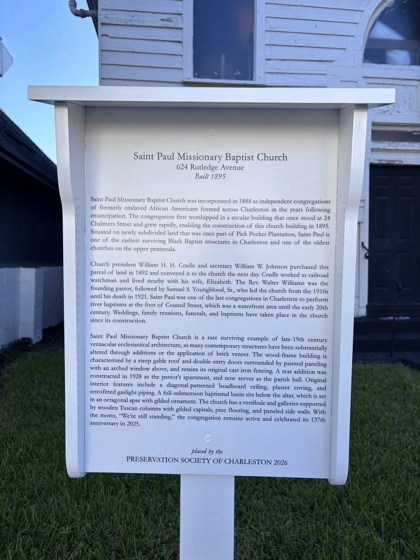 Saint Paul Missionary Baptist Church Marker. Click for full size. Saint Paul Missionary Baptist Church Marker image. Click for full size.