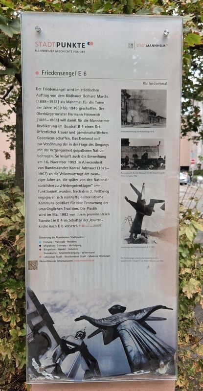 Friedensengel, E 6 / Angel of Peace, E 6 Marker. Click for full size. Friedensengel, E 6 / Angel of Peace, E 6 Marker image. Click for full size.