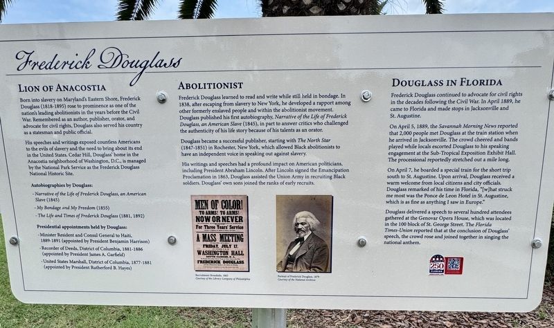 Frederick Douglass Marker. Click for full size. Frederick Douglass Marker image. Click for full size.