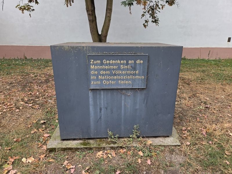 Gedenken an die Mannheimer Sinti / In Memory of Mannheim’s Sinti Marker. Click for full size. Gedenken an die Mannheimer Sinti / In Memory of Mannheim’s Sinti Marker image. Click for full size.