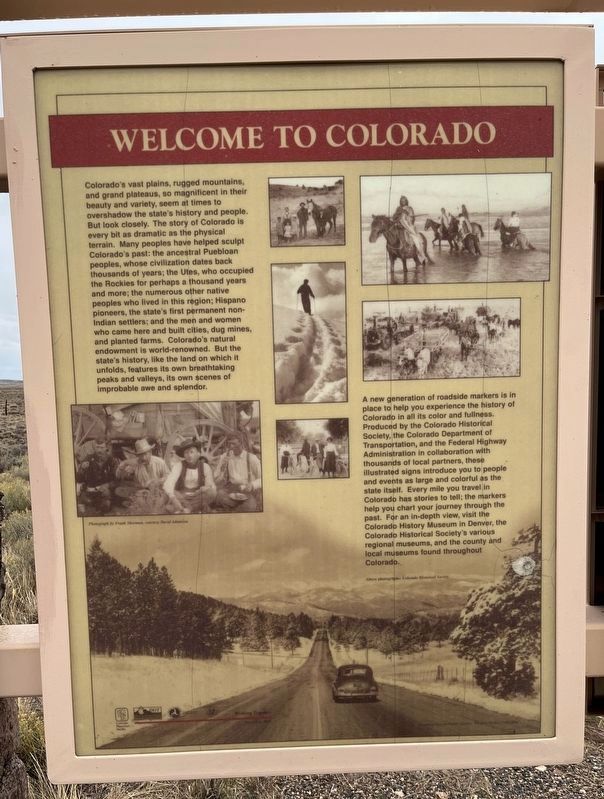 Welcome to Colorado Marker - Panel 1. Click for full size. Welcome to Colorado Marker - Panel 1 image. Click for full size.
