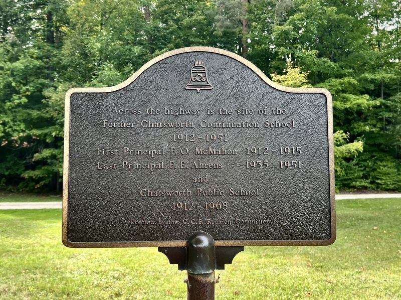 Chatsworth Continuation School and Public School Marker. Click for full size. Chatsworth Continuation School and Public School Marker image. Click for full size.